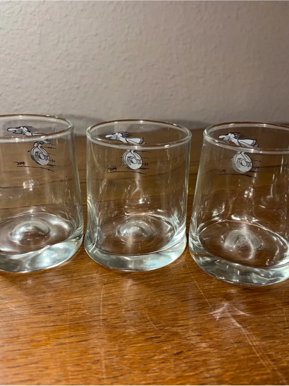 BC Johnny Hart Caveman drinking glasses Set of 3